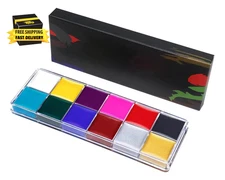 Halloween Face Paint, Body Paint Oil 12 Color, Professional Non Toxic Safe Makeu