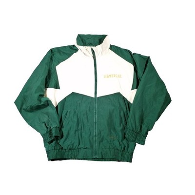 Kobe Havergal College Varsity Jacke Größe L Grün Nylon Full Zip Vintage 90s