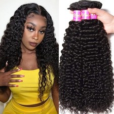Kinky Curly Human Hair Bundles 16A Virgin Unprocessed Brazilian Quick Weave Hair