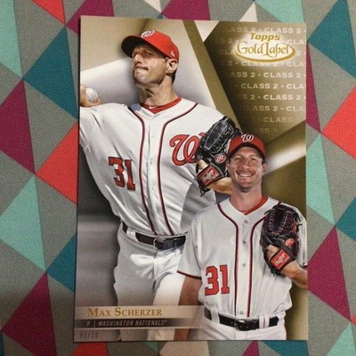 Max Scherzer #95 Nationals Class 2 Version 02/10 made 2018 Topps Gold Label 5x7