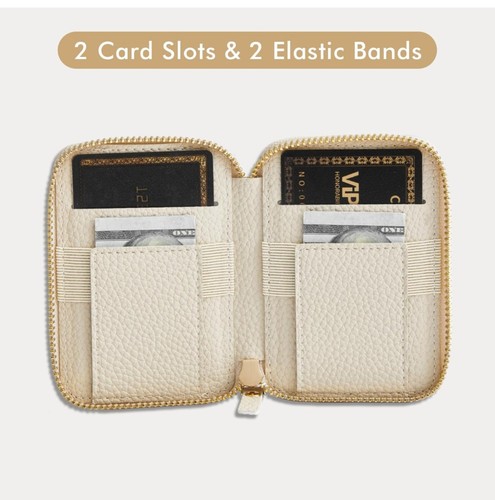 ZVE Case for iPhone 16 Pro Max Wallet Crossbody Strap Phone Case - Beige - Picture 7 of 9
