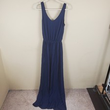 Show Me Your Mumu Kendall Maxi Dress in Rich Navy Crisp Women's Size M