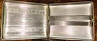 Vintage Evans USA Art Deco Cigarette Case Floral Engraved Silver Tone Monogram