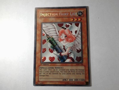 Yugioh INJEKTIONSFEE LILY , lod-100 Secret Rare englisch Excellent 1. Auflage