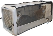 SPORT PET Large Pop Open Kennel, Portable Cat Cage Kennel, Waterproof Pet bed