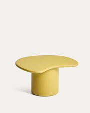 Kave Home Macarella coffee table in mustard concrete 83 x 77cm