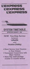 L'Express timetable 1991/08/01