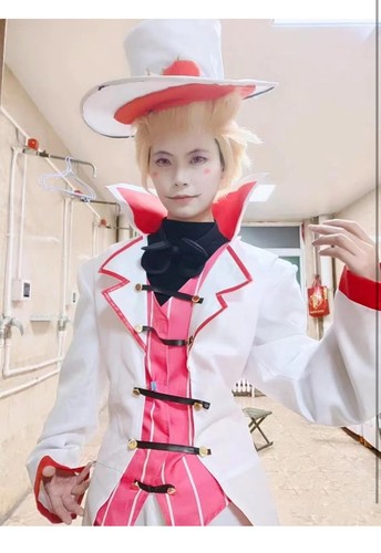 Hazbin Lucifer Morningstar Hotel Cosplay Costume Halloween Uniform (WTF50) - Picture 3 of 8