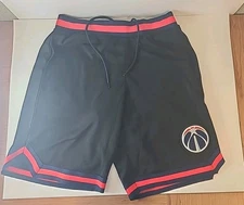 Washington Wizards UNK NBA shorts Men Size Small S Sewn Team Logo Black Red Blue