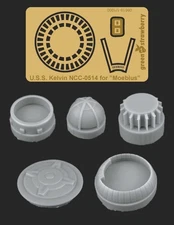 Green Strawberry 1/1000 Star Trek U.S.S. Kelvin NCC-0514 Bussard & Sensors