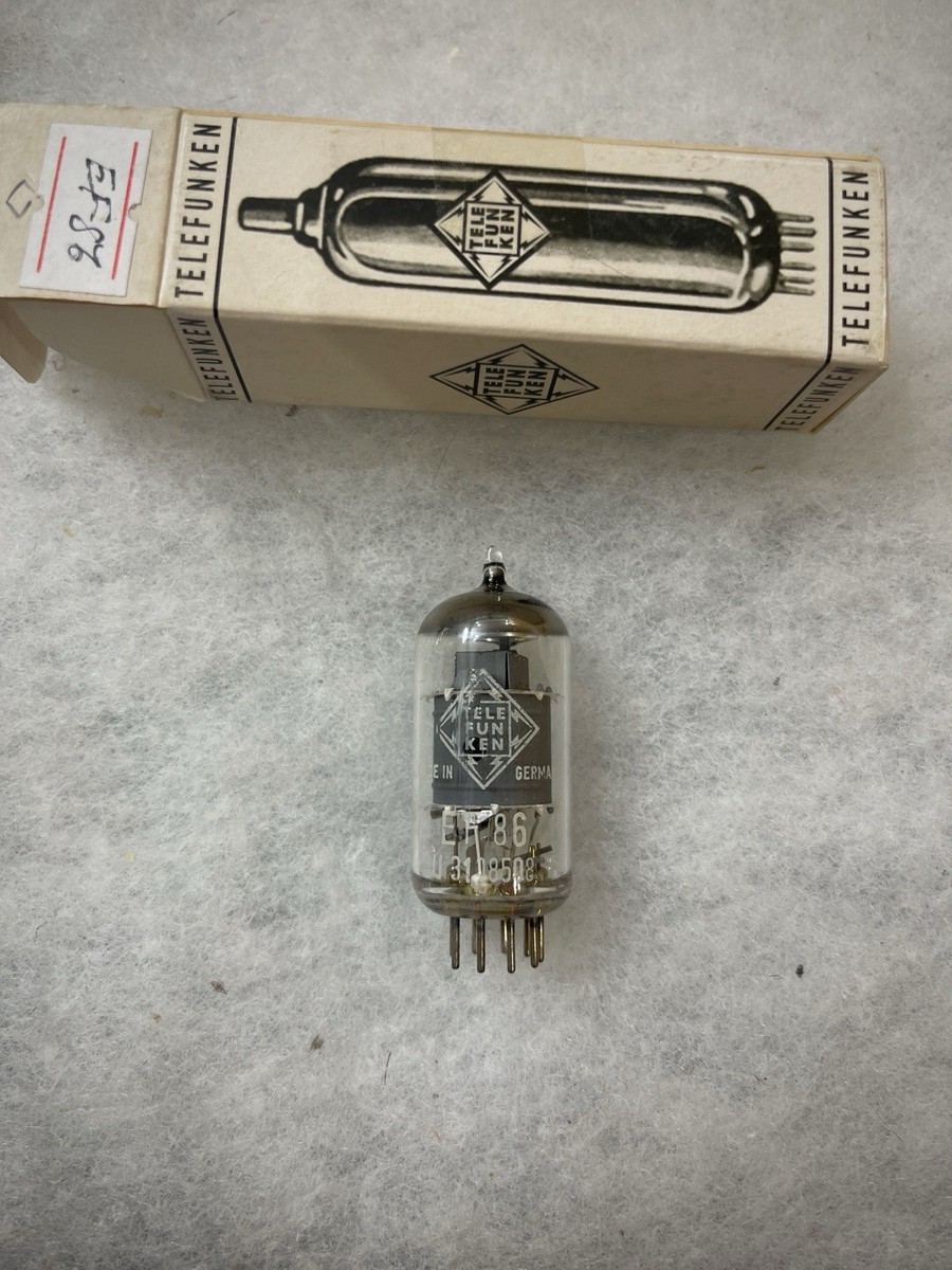 Telefunken EF86 EF806S 6267 Ribbed Plate Round Top NOS NIB