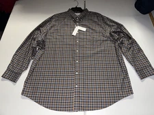 NWT's Roundtree & Yorke Gold Label Non Iron Brown Multicolor Shirt 2XB 2XLB Big