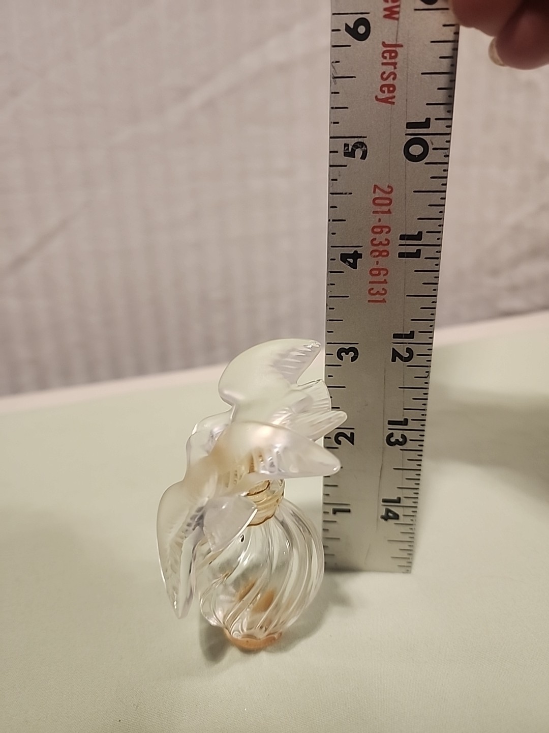 Vtg Crystal L'Air Du Temp Nina Ricci Signed Lalique Bottle  w/2 Doves In OrigBox