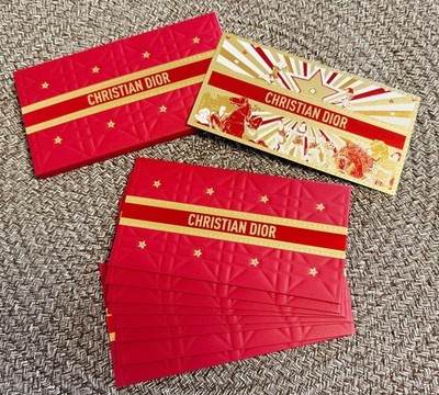2026 Official Gift Box of 8pcs Designer Brand Dior New Year Lucky Money Packet