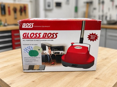 #ad Gloss Boss Floor Polisher Buffer Waxer Scrubber Hardwood Tile Concrete Red $104.97