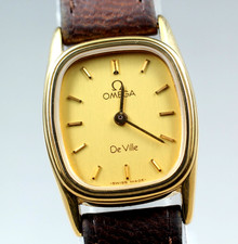 [N NEUWERTIG] Vintage Omega De Ville Cal.1387 Gold Quarz Damenuhr aus JAPAN