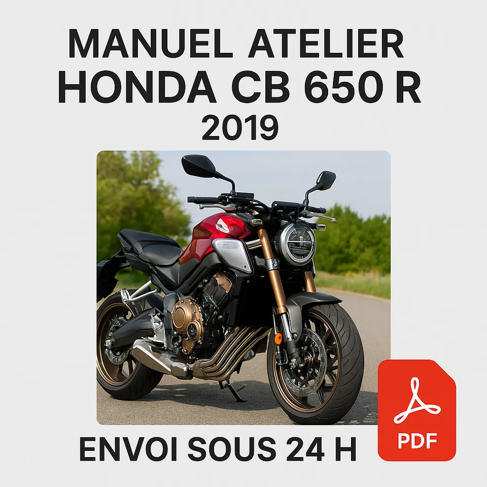 Manuel Atelier Honda CB 650 R 2019 Revue Technique Anglais CD PDF Moto - Photo 1/1