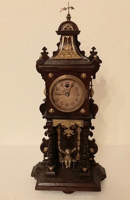 Schaukler antike Lenzkirch Uhr Tischuhr Kaminuhr Uhrmacher