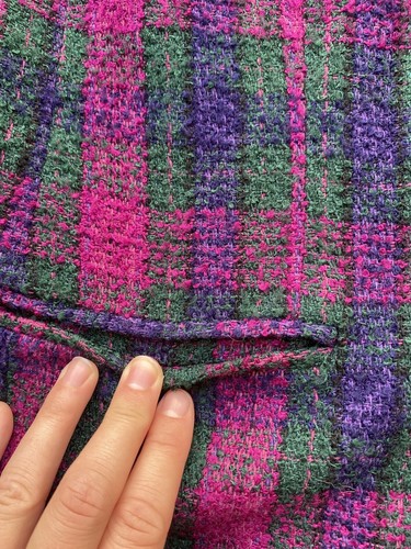 Giacca blazer vintage fucsia a quadri Amanda Smith taglia 10 - Foto 2 di 5