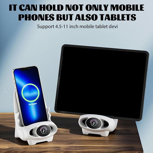 Mini chaise portable chargeur sans fil bureau téléphone portable 15 W support rapide 2024 US - Photo 6 sur 16
