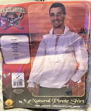 Rubies Costumes Buccaneer Natural Pirate Renaissance Shirt Size Medium - NEW 34