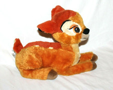 Disney Store Bambi Plush Exclusive Authentic 12" Deer Lying Down Brown Soft Toy