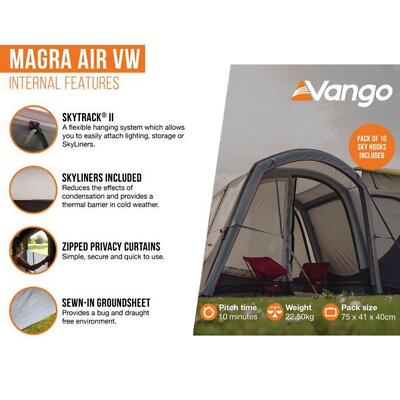 VANGO MAGRA AWNING DRIVE AWAY AIRBEAM AWNING FOR VW T5 T6 T6