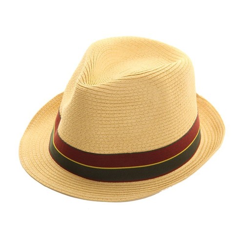 Mens Straw Trilby hat, natural, Large ( Large , One size fits all )