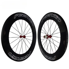 700C Tiriathlon Bike Carbon Fiber Wheels Road Tubular Bicycles Wheelset 88x23mm