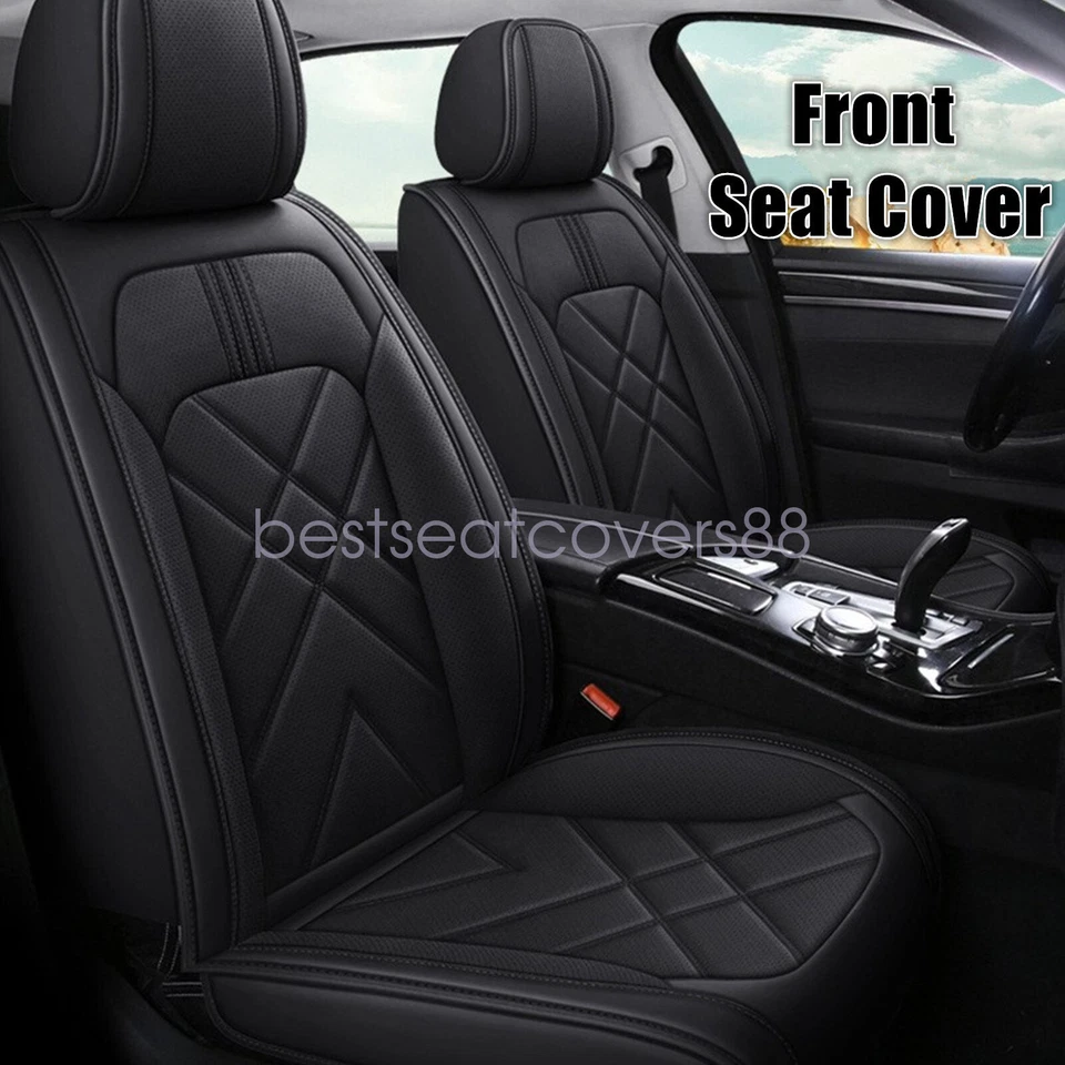 For Toyota Corolla Car 5-its Full Set Leather Protector Seat Cover Cushion Black - Image 2 of 4