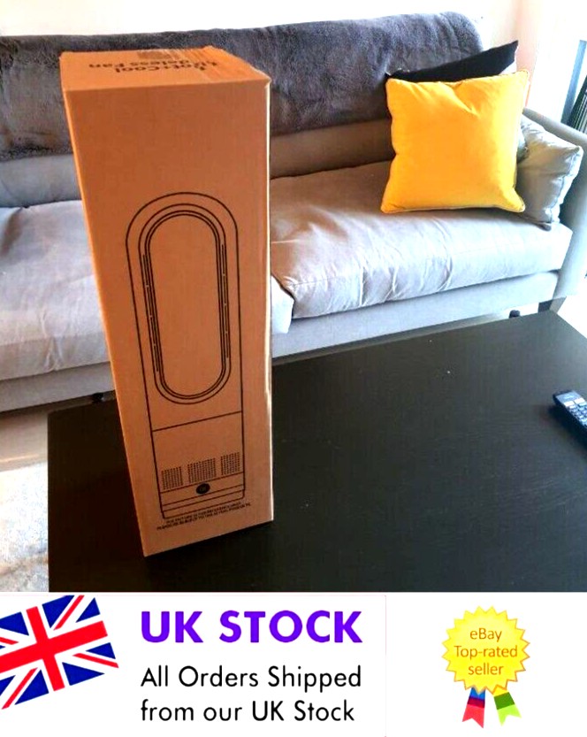 Bladeless Tower Fan Heater Oscillating (Hot & Cold) Timer and Remote