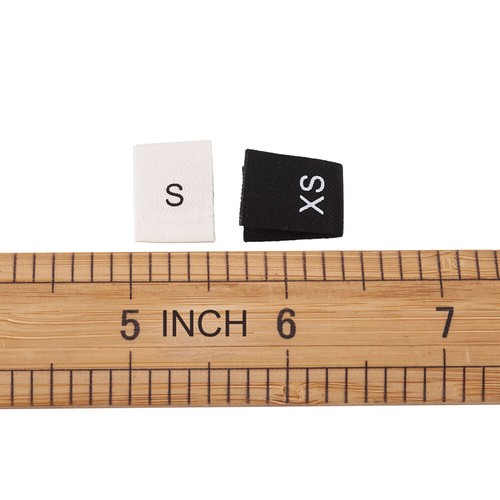 480 piezas XS/S/M/L/XL/XXL Ropa Talla Etiquetas Tejidas Artesanía Etiquetas 35x13,5 mm - Imagen 4 de 11