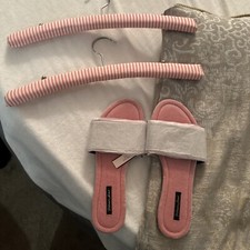 VICTORIA  S SECRET Pink  White Padded Fabric Lingerie  Clothes Hangers