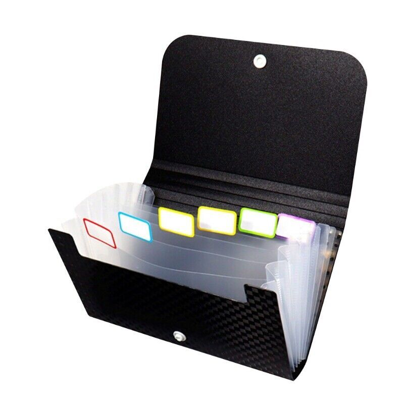 Multi-layer File Wallet PP Receipt Folder Financial Bills Organizer A6 Pockets