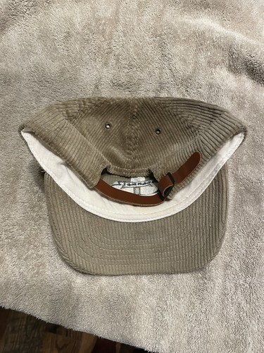 Vintage Corduroy Carmel Tehama Leather Backstrap Adjustable Hat Brown - Picture 3 of 4