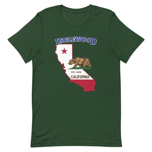 Inglewood California Home Town Pride Native City-State Souvenir Tee T-Shirt - Picture 4 of 15