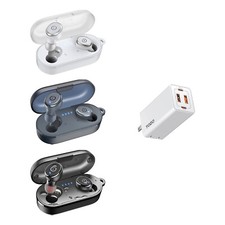 Tozo T10S Bluetooth Wireless Earbuds with C2 4 Port 65W USB-C Wall Charger