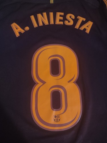 Andres Iniesta FC Barcelona 17/18 Nike 3rd Alternative Jersey Size Men's XL - Picture 2 of 12