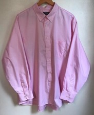 CHAPS Men’s Wrinkle Free Pink Button Up Dress Shirt XXL 18 18.5, Regular Fit