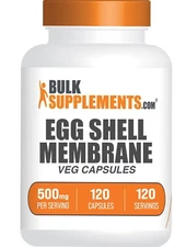 BulkSupplements Egg Shell Membrane Collagen Capsules - 500mg per Serving - 120ct