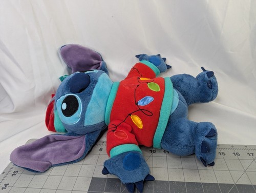 Disney Lilo Stitch Plush Light Up Christmas Sweater 14 Inch Stuffed Animal Toy - Imagen 9 de 9