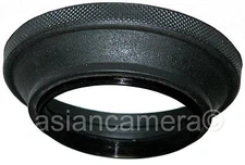 58mm Wide Angle Rubber Folding Lens Hood Sun Shade Screw-in Double Thread Ring 