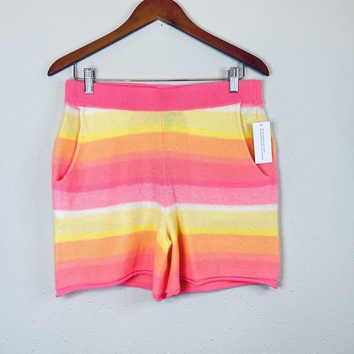 Charter Club Cashmere Sherbet Striped Pink Orange Women’s Shorts Sz Small NEW - Picture 3 of 8
