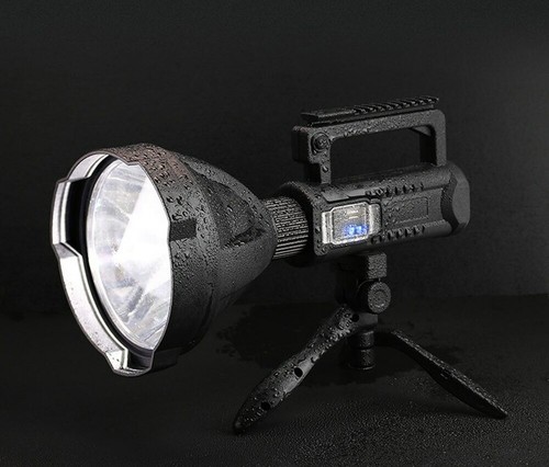 Superheller 300000LM LED Suchscheinwerfer P100 Taschenlampe Strahler mit Halterung - Bild 4 von 9