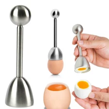 Stainless Steel Cutter Egg Cracker Boiled Topper Separator Gadget Kitchen US