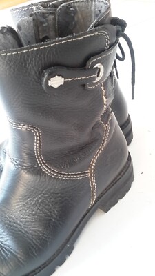 Harley Davidson Leather Motorcycle Womens Boots 84353 Black Sz 9 Side Zip Strap Harley-Davidson | Shoes | Harley Davidson Black 84353 Side  main image 4
