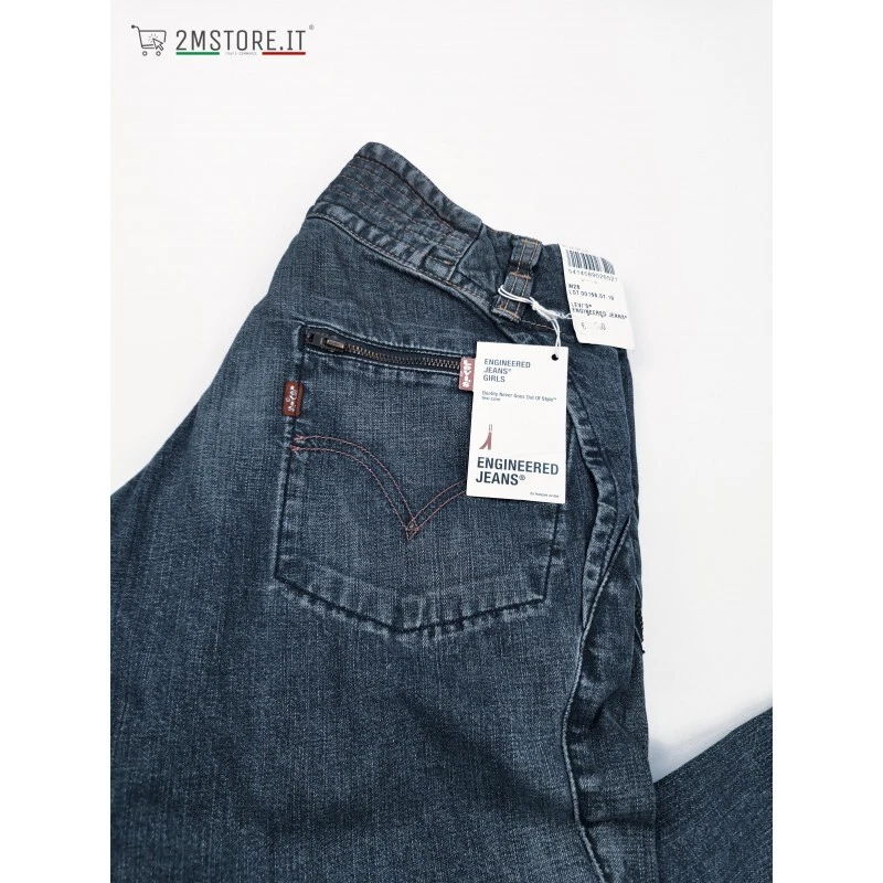 Jeans Levi'S Femme Engineered 00156 Bleu Gris Tapered 3D Jambe Fille Vintage - Photo 2/4
