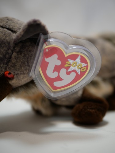 Peluche TY Beanie Baby 8" Howl the Wolf 2000 nuevo con etiquetas - Imagen 5 de 6