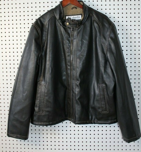 Columbia Brown Leather Moto Racer 