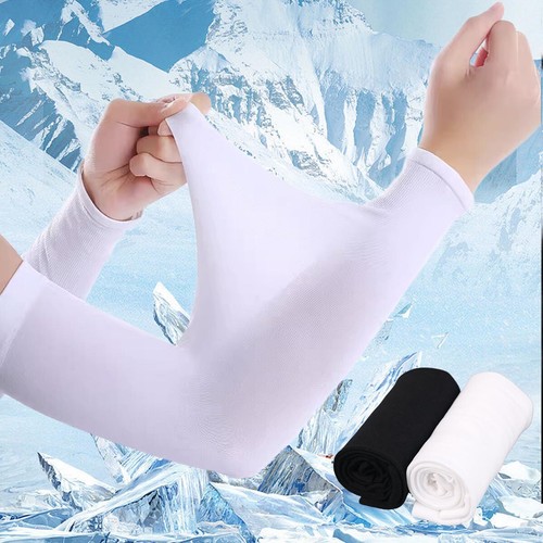Cooling Arm Sleeves for Men & Women UV Sun Protection Sports Sleeve Tattoo Cover - Picture 3 of 23